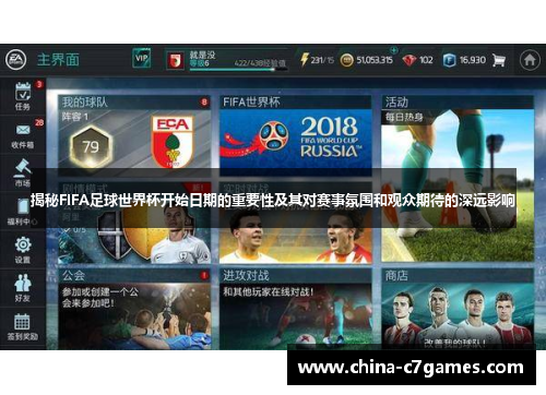 揭秘FIFA足球世界杯开始日期的重要性及其对赛事氛围和观众期待的深远影响